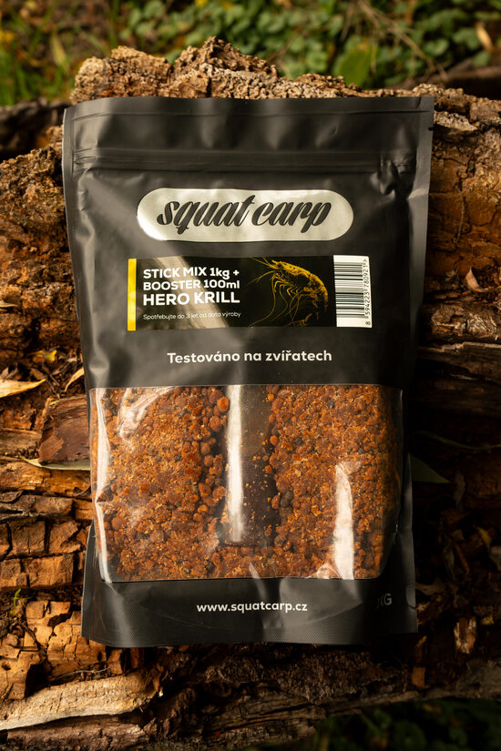 SQUAT CARP - Stick mix Hero Krill 1kg + booster 100ml